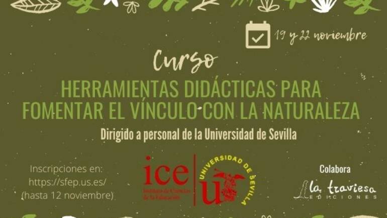 Curso «Herramientas didácticas para fomentar el vínculo con la naturaleza», ICE, Universidad de Sevilla