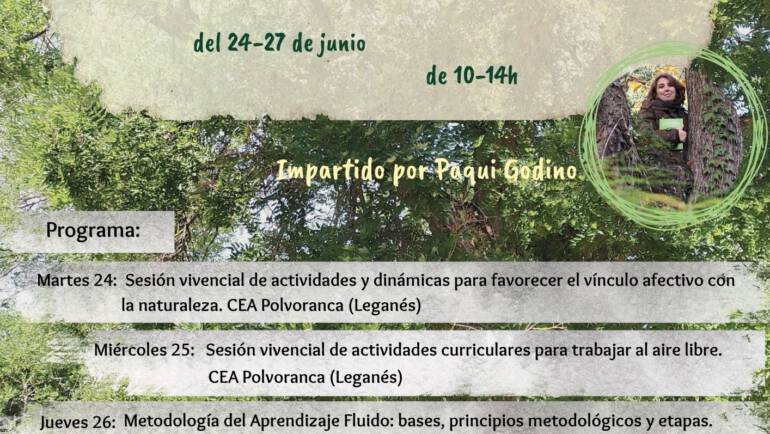 Curso para los Centros de Educación Ambiental de la Comunidad de Madrid: Educación Ambiental para Reconectar con la Naturaleza